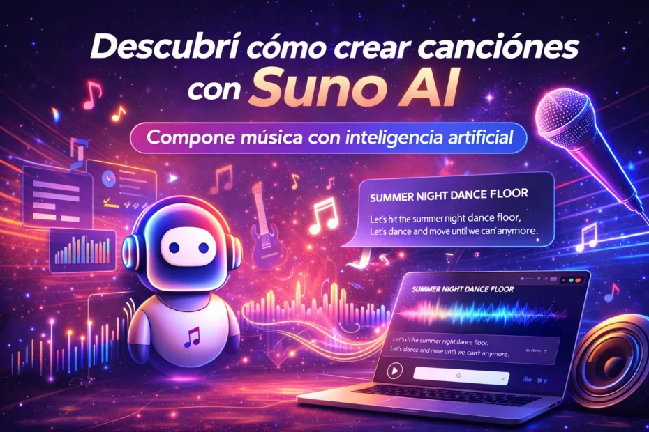 Aplicación para crear canciones Suno AI